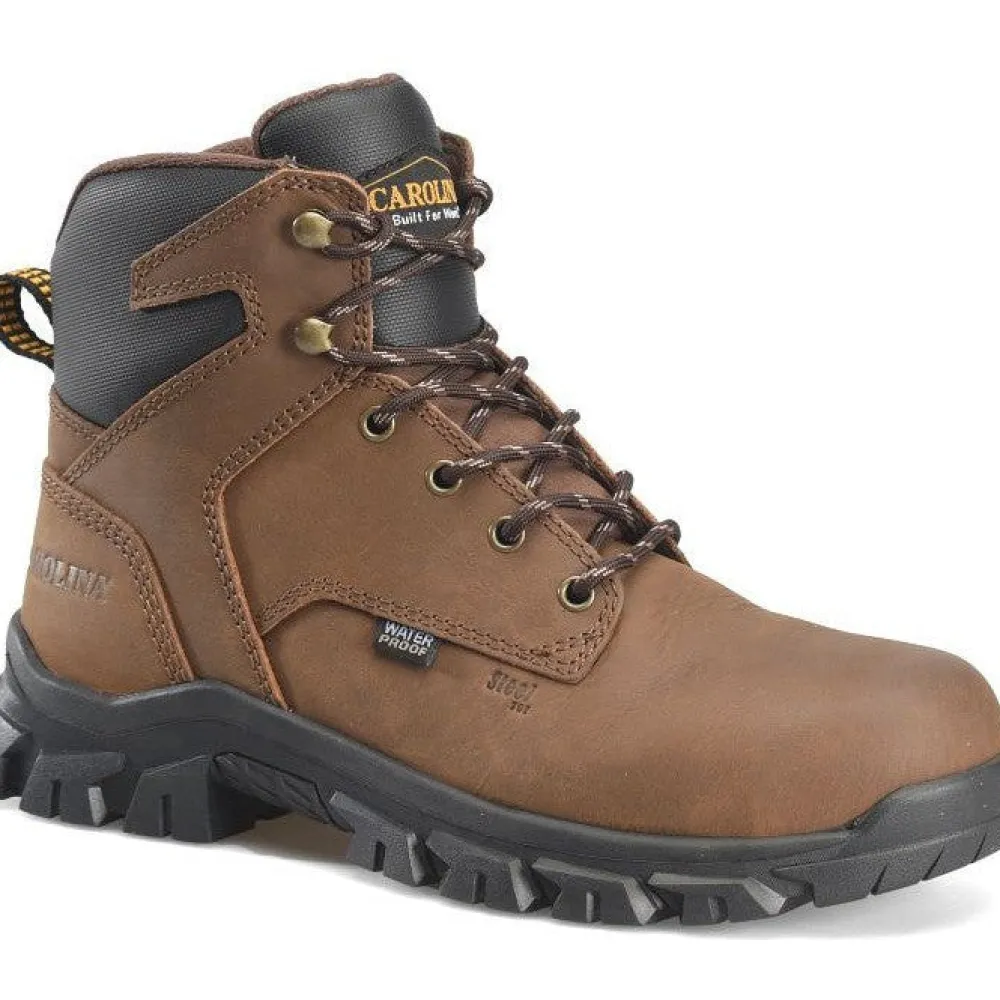 Carolina Men's Gruntz 6" Steel Toe Waterproof Work Boot -Brown- CA3593