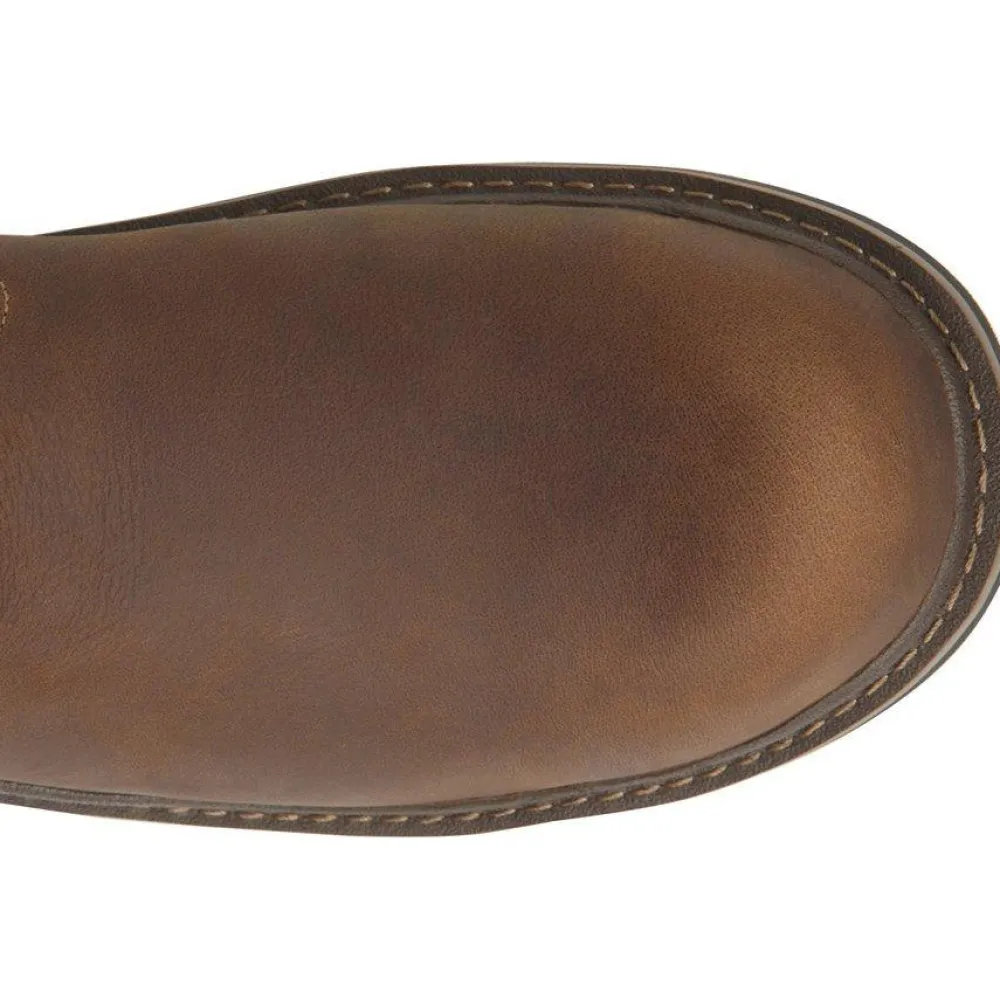 Women Carolina Men's Mandrel 10" Comp Toe WP Wellington Work Boot- Brown - CA6558