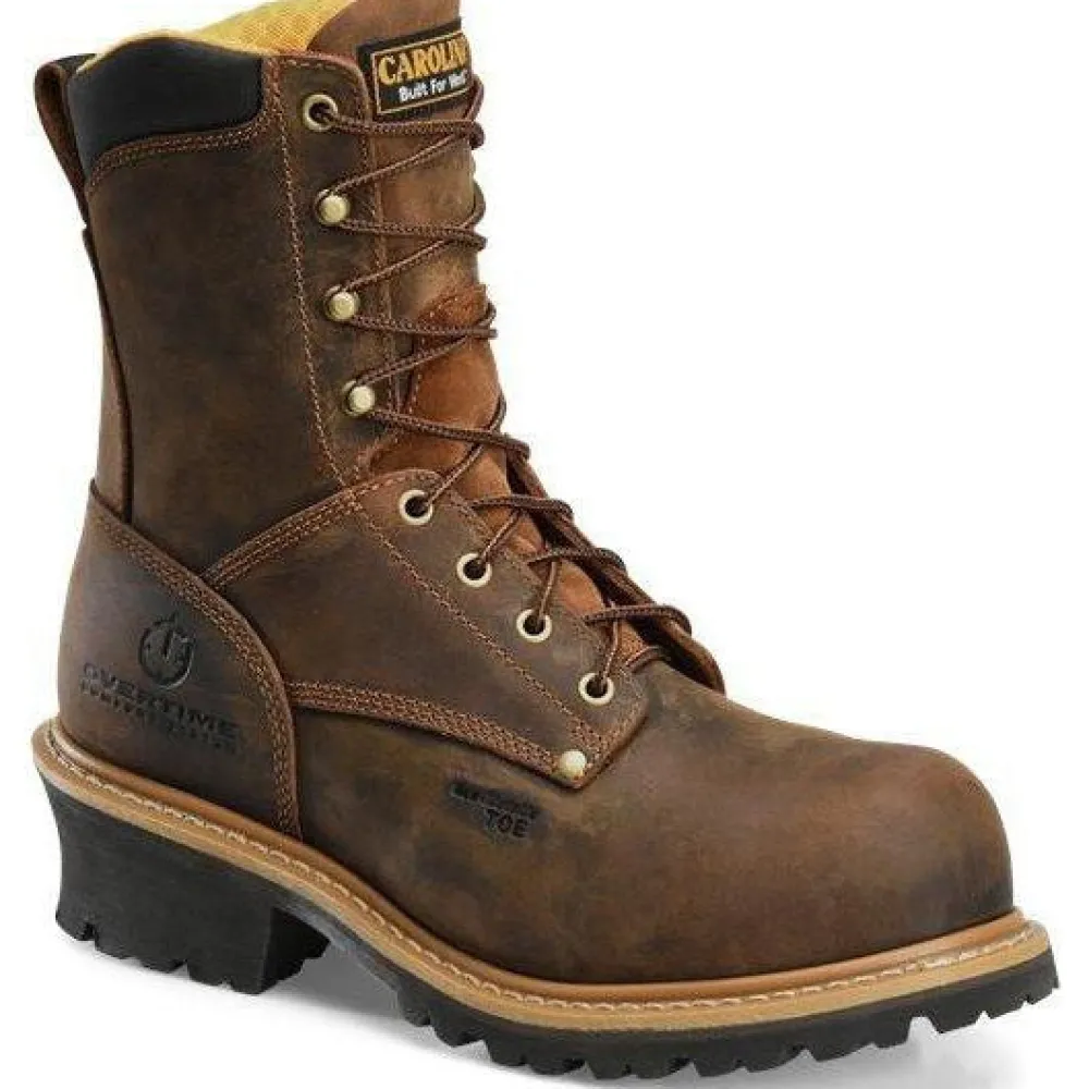 Women Carolina Men’s Poplar 8” Logger Comp Toe Work Boot - - CA9853