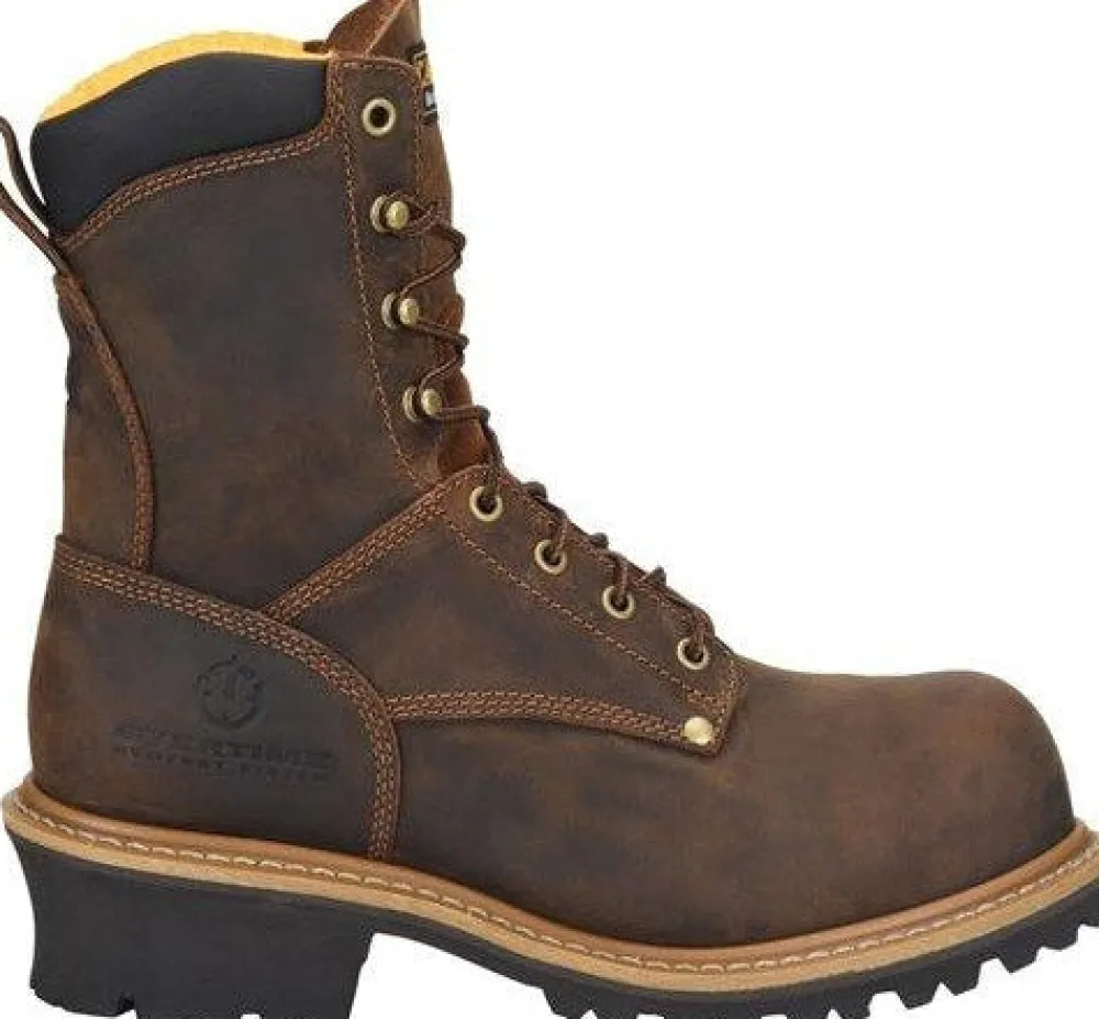 Women Carolina Men’s Poplar 8” Soft Toe WP Logger Work Boot - - CA9053
