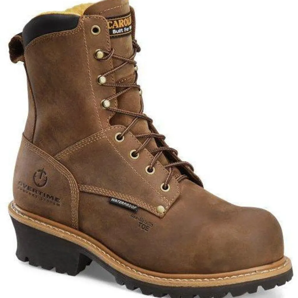 Women Carolina Men’s Poplar 8” WP Comp Toe Logger Work Boot - CA9852