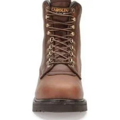 Carolina Men's Sarge Hi USA Made 8" Plain Toe Work Boot Amber Gold 809
