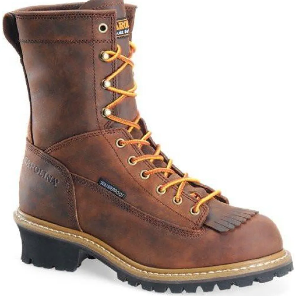 Women Carolina Men's Spruce 8" WP Lace-to-Toe Logger Work Boot, CA8824