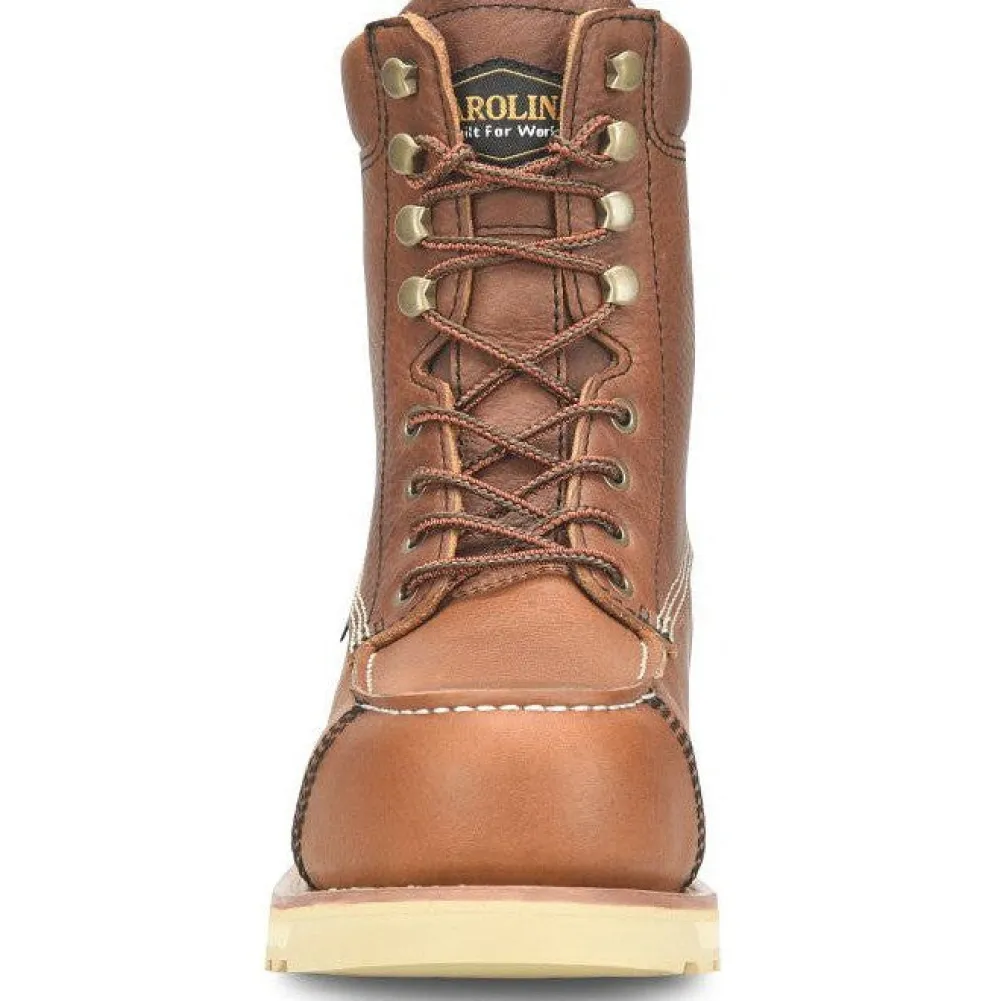 Women Carolina Men's Staple Gun 8" Carbon Comp Toe WP Work Boot -Tan- CA7571