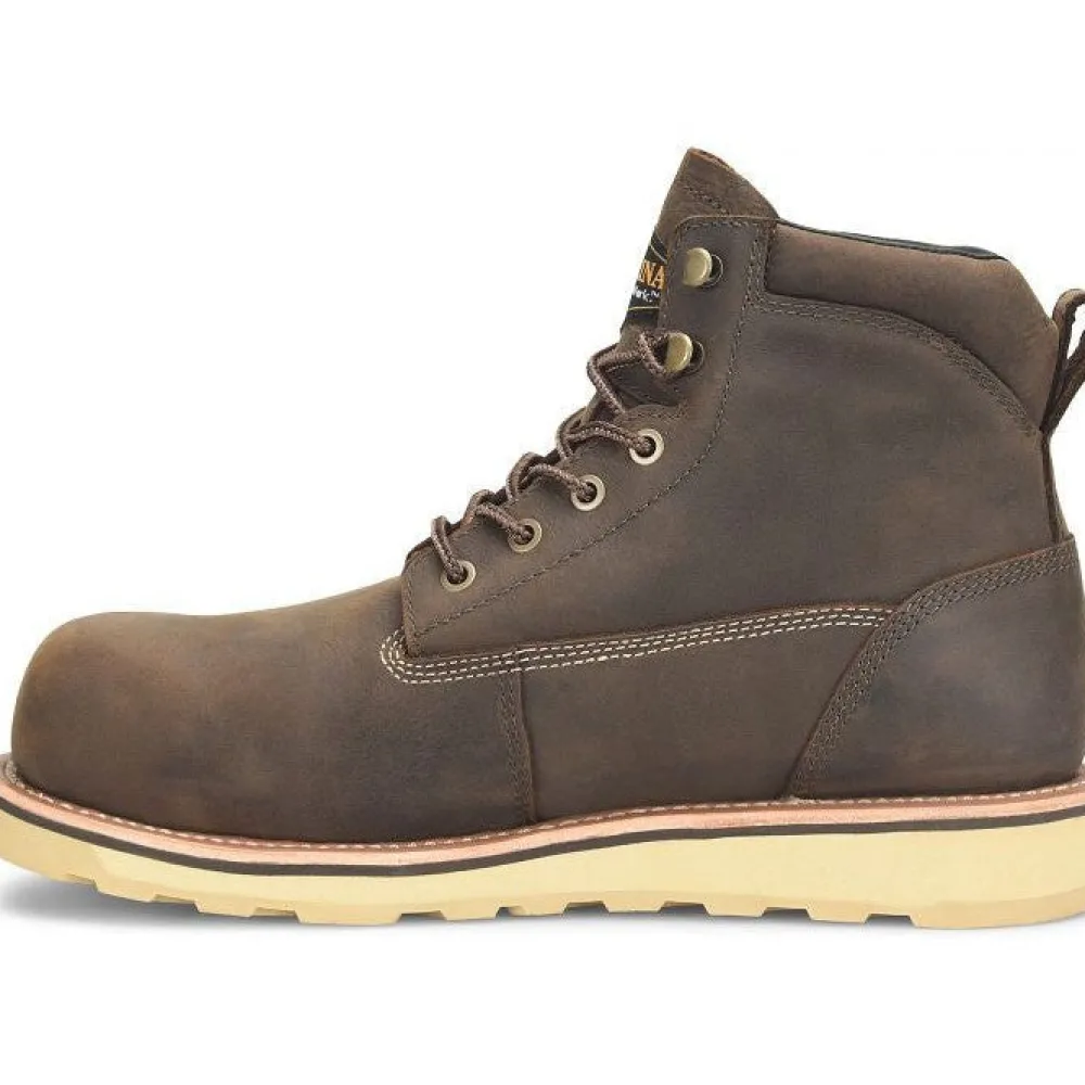Women Carolina Men's Staple Gun 6" WP Work Boot -Brown- CA7072