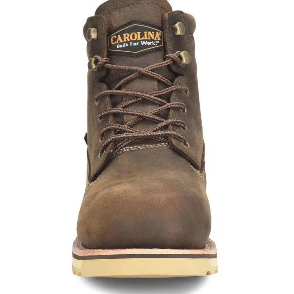 Women Carolina Men's Staple Gun 6" WP Work Boot -Brown- CA7072