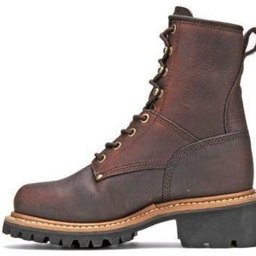 Women Carolina Women's Elm 8" Logger Work Boot - Brown - CA421