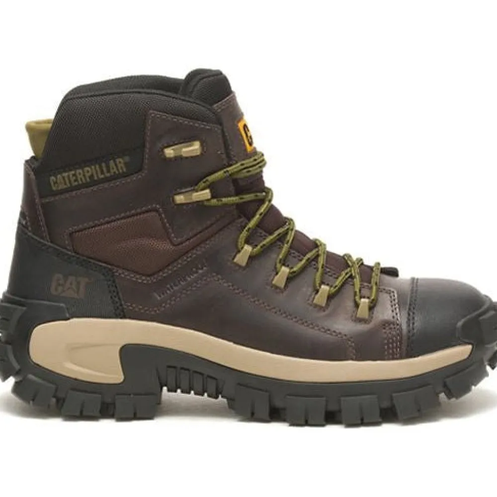 Women CAT Men's Invader Comp Toe Waterproof Hiker Work Boot -Coffee- P91541