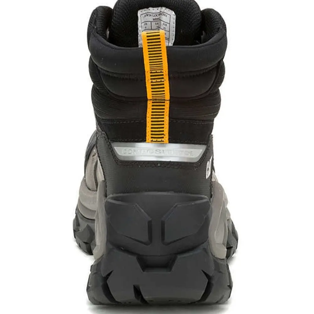 CAT Men's Invader Max Comp Toe WP Slip Resistant Work Boot -Gargoyle- P91730
