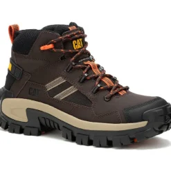 Women CAT Men's Invader Mid Vent CT Slip Resist Work Boot -Coffee- P91663