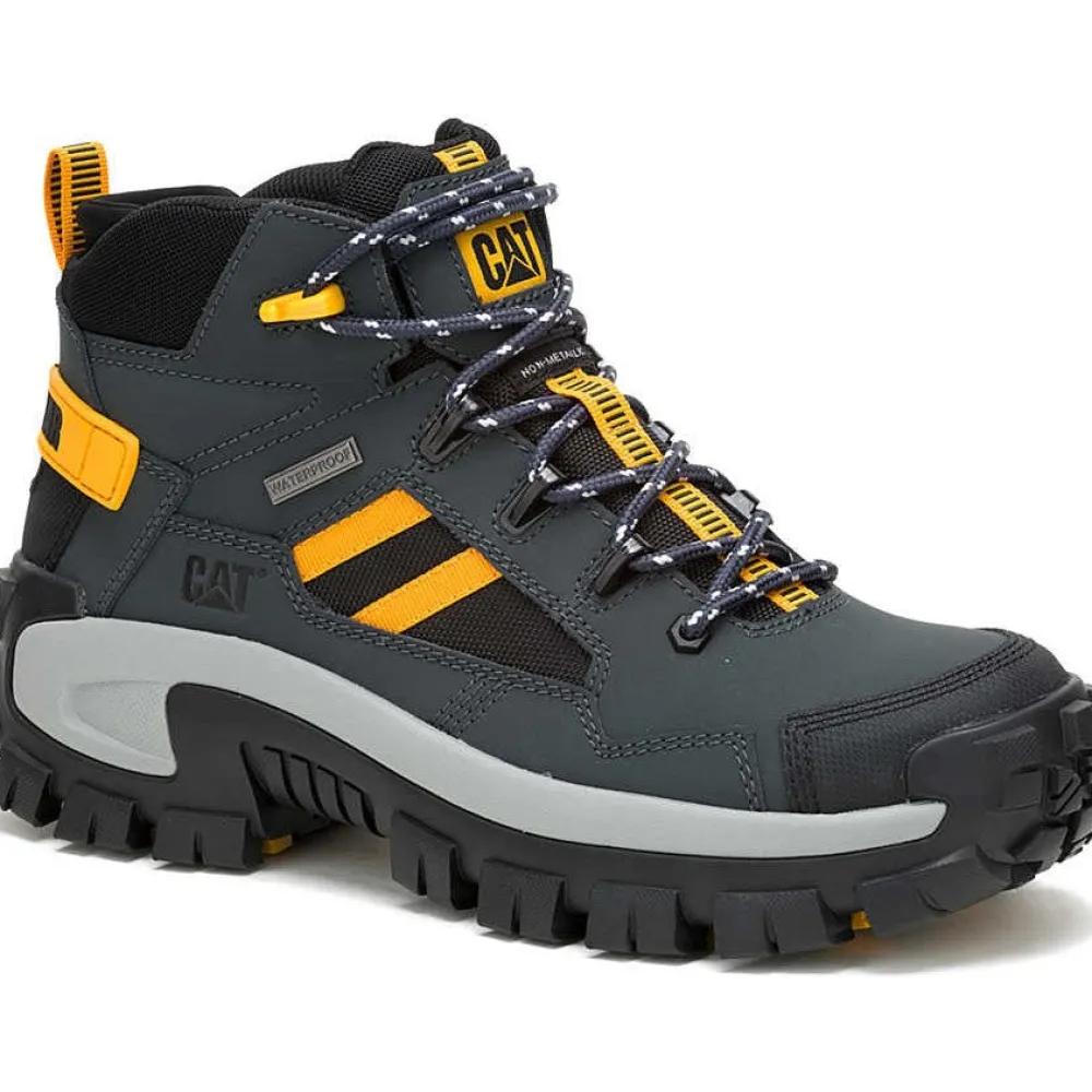 CAT Men's Invader Mid Vent Comp Toe WP Work Boot -Shadows- P91757