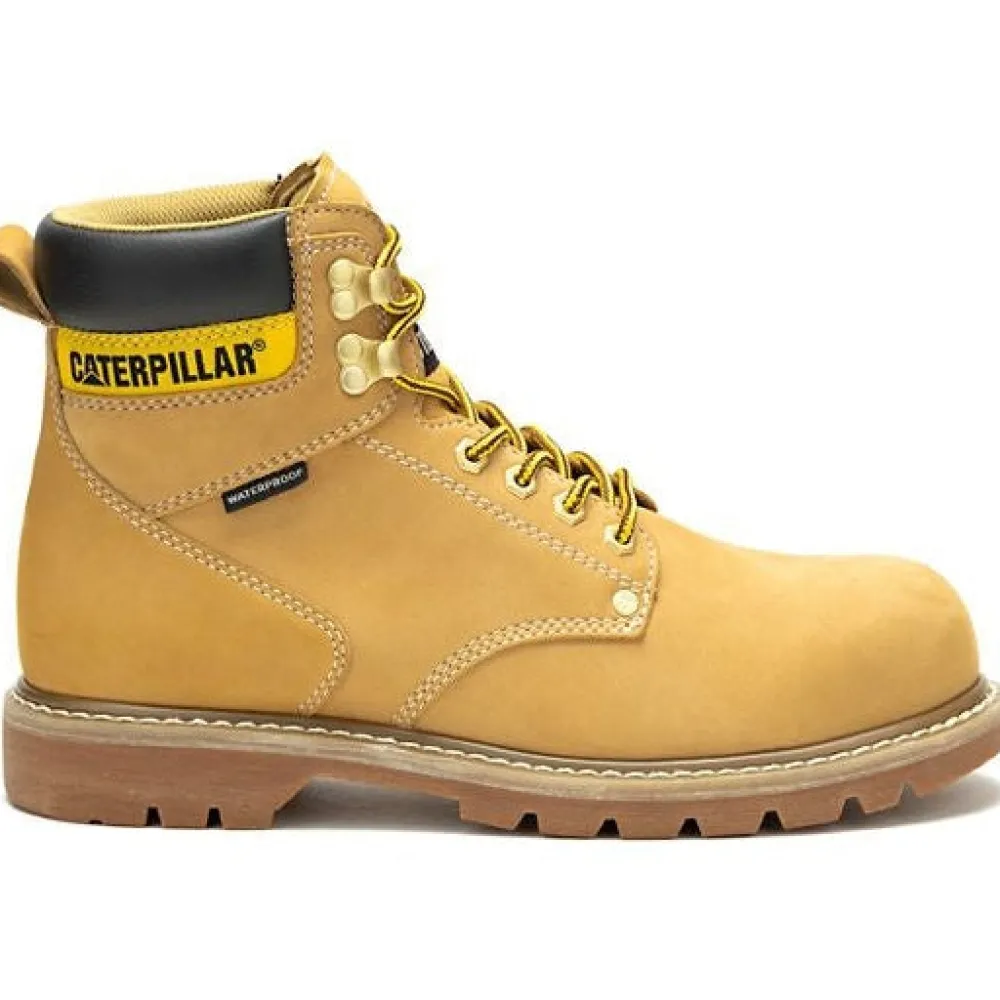 CAT Men's Second Shift Steel Toe WP Slip Resist Work Boot -- P91659