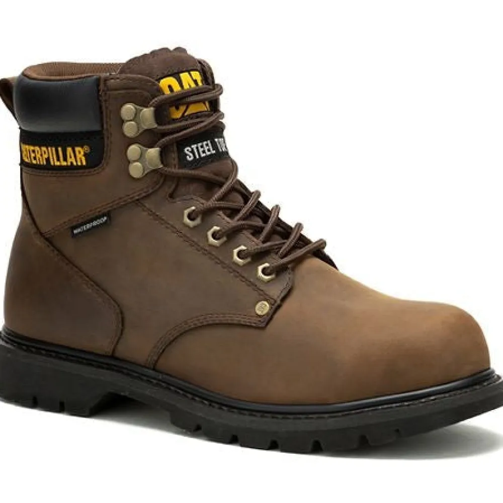 CAT Men's Second Shift Steel Toe WP Slip Resist Work Boot -- P91660