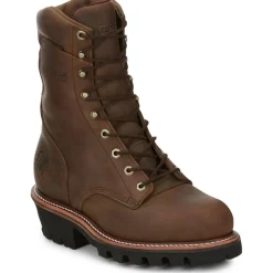 Women Chippewa Men's 9" Steel Toe WP Ins Logger Work Boot - - 59405