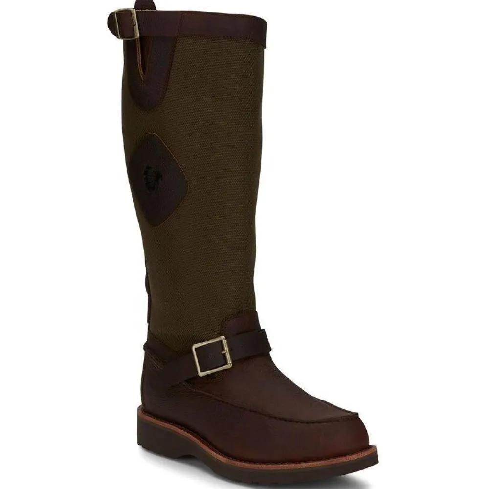 Women Chippewa Men's Cutter 17" Moc Toe Pull-On Snake Hunt Boot - 23923