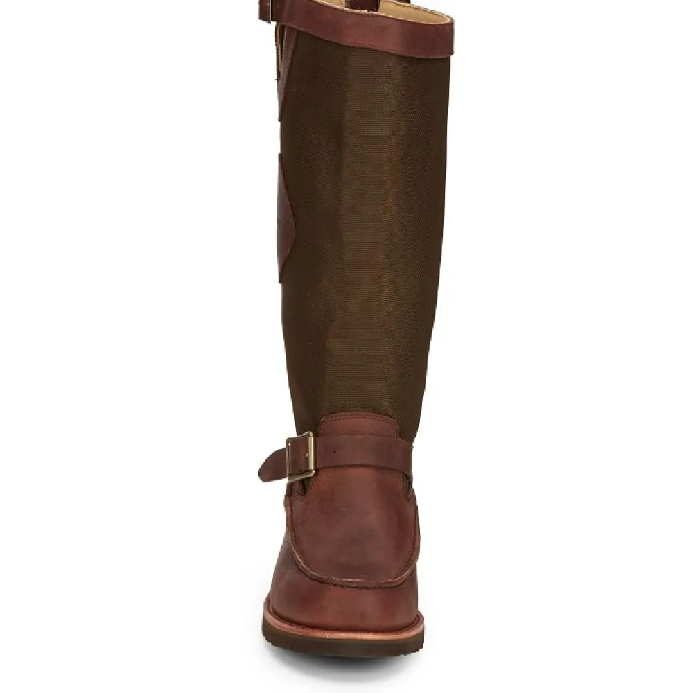 Women Chippewa Men's Cutter 17" Moc Toe Pull-On Snake Hunt Boot - 23923