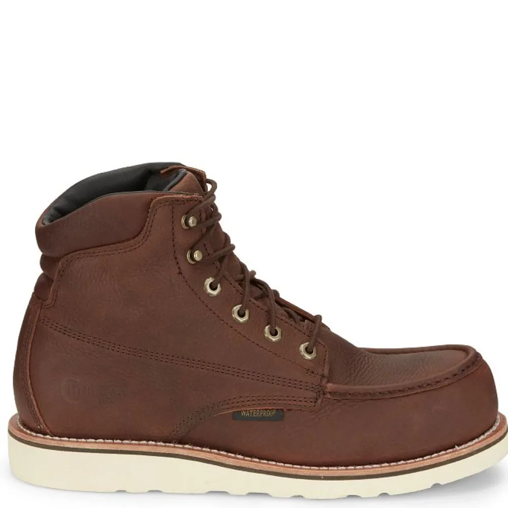 Women Chippewa Men's Edge Walker 6" Comp Toe WP Lace-Up Wedge Work Boot - 25342