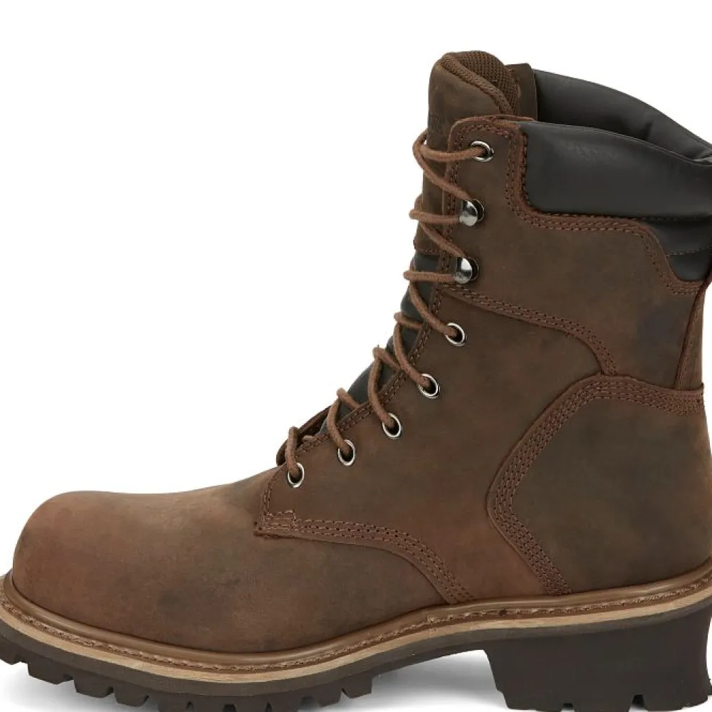 Women Chippewa Men's Hador 8" Steel Toe WP 400G Ins Logger Work Boot - 55025