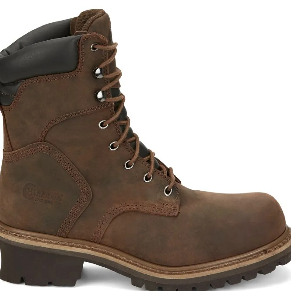 Women Chippewa Men's Hador 8" Steel Toe WP 400G Ins Logger Work Boot - 55025