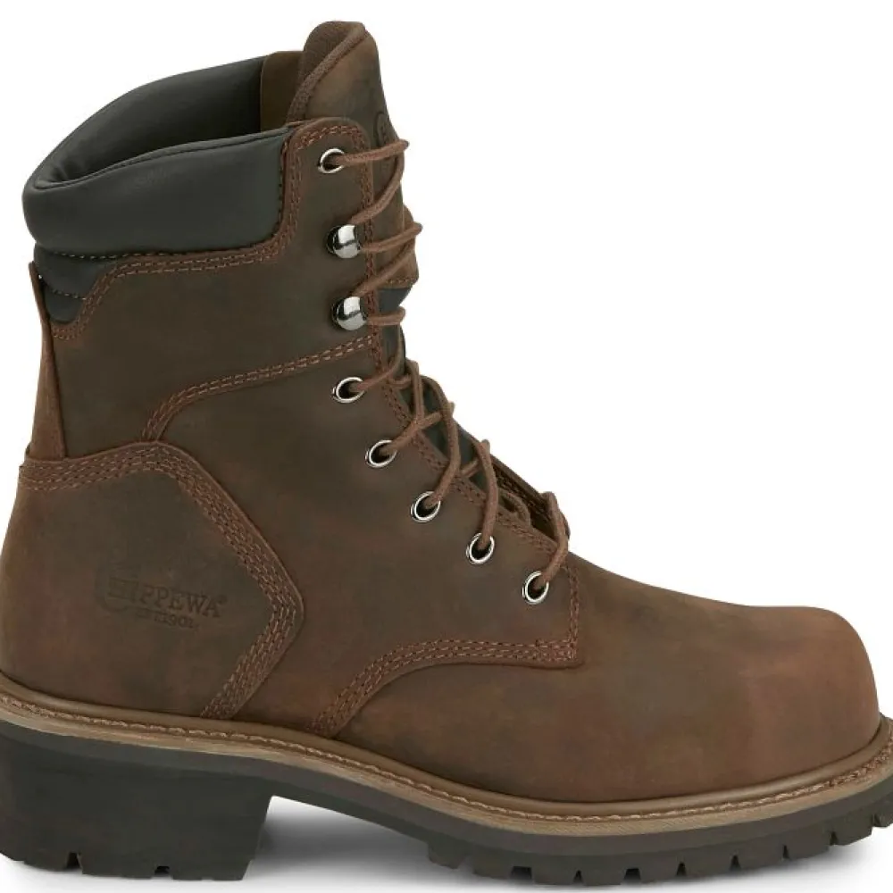 Women Chippewa Men's Hador 8" Steel Toe Logger Work Boot - 55026