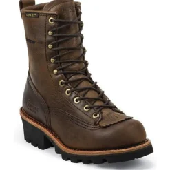 Women Chippewa Men's Paladin 8" Soft Toe WP Logger Work Boot- - 73100