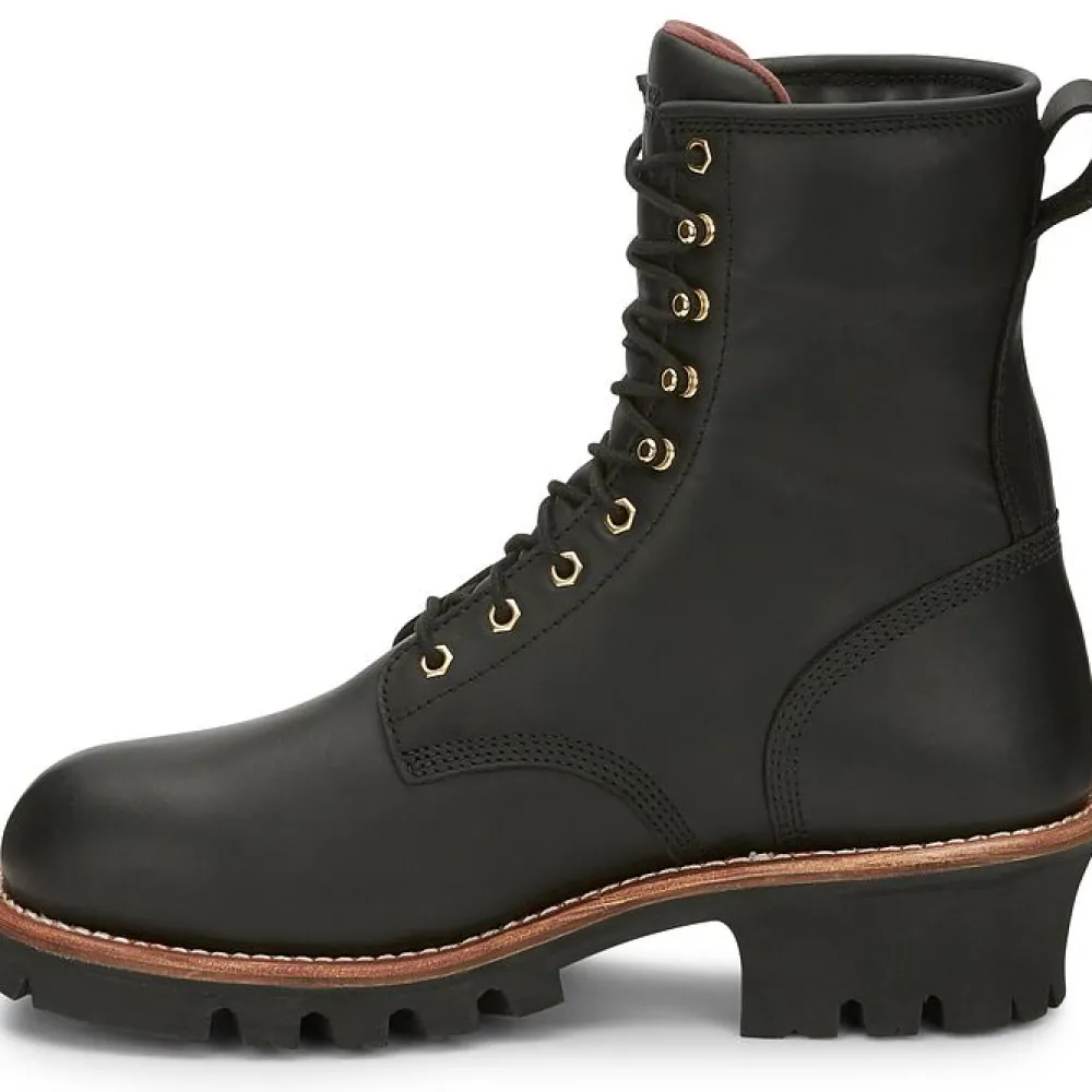 Women Chippewa Men's Paladin 8" Soft Toe WP Logger Work Boot- - 73100