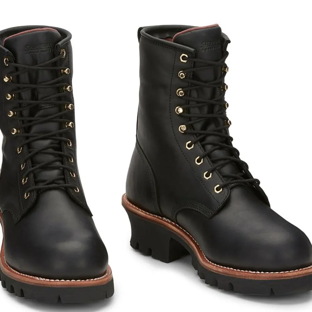 Women Chippewa Men's Paladin 8" Soft Toe WP Logger Work Boot- - 73100