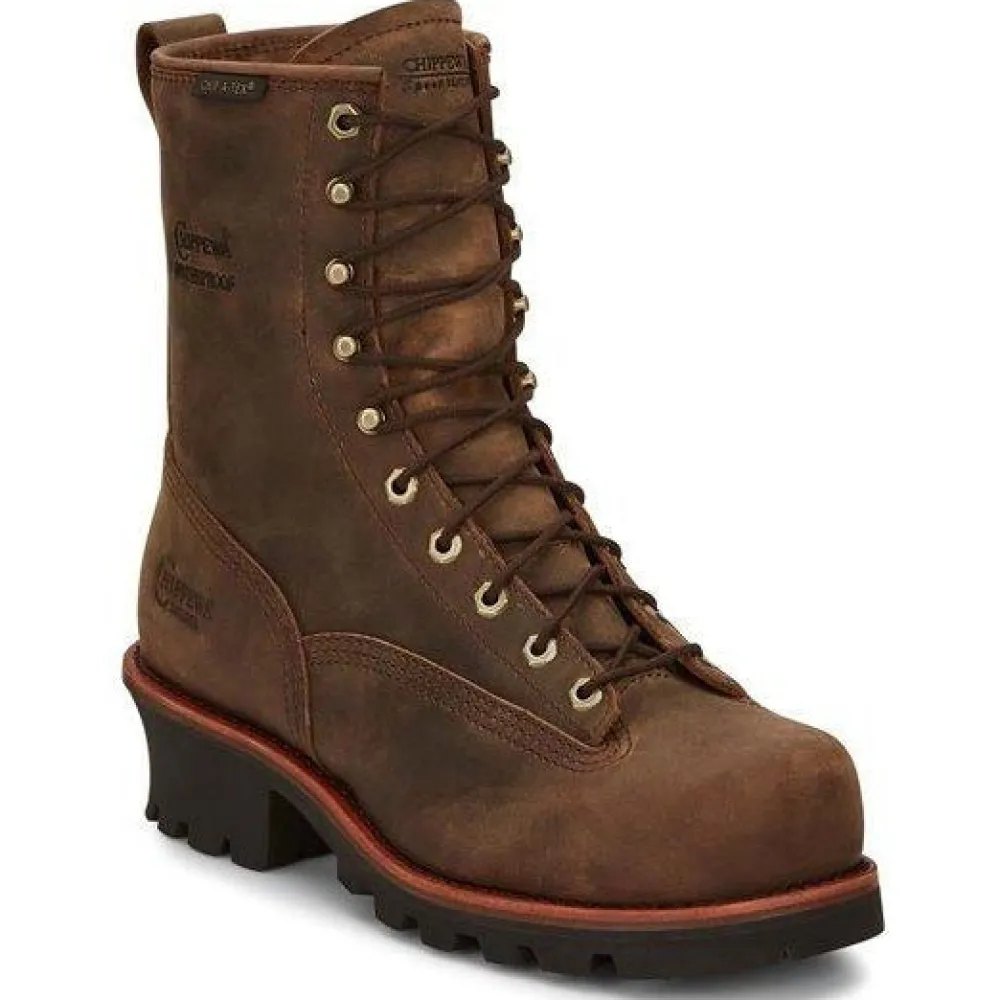 Women Chippewa Men's Paladin 8" Steel Toe WP 400G Ins Logger Work Boot - 73103