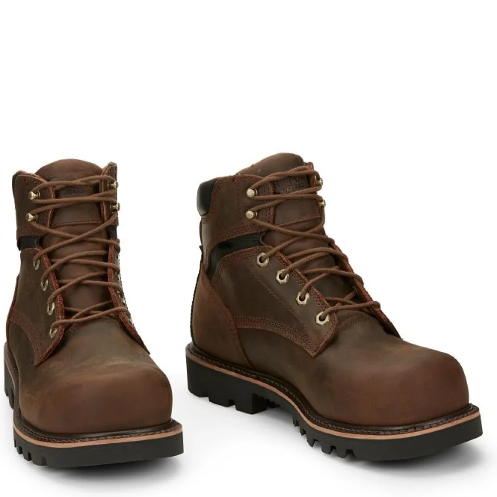 Chippewa Men's Sador 6" Comp Toe WP Lace-Up Work Boot - - 73221