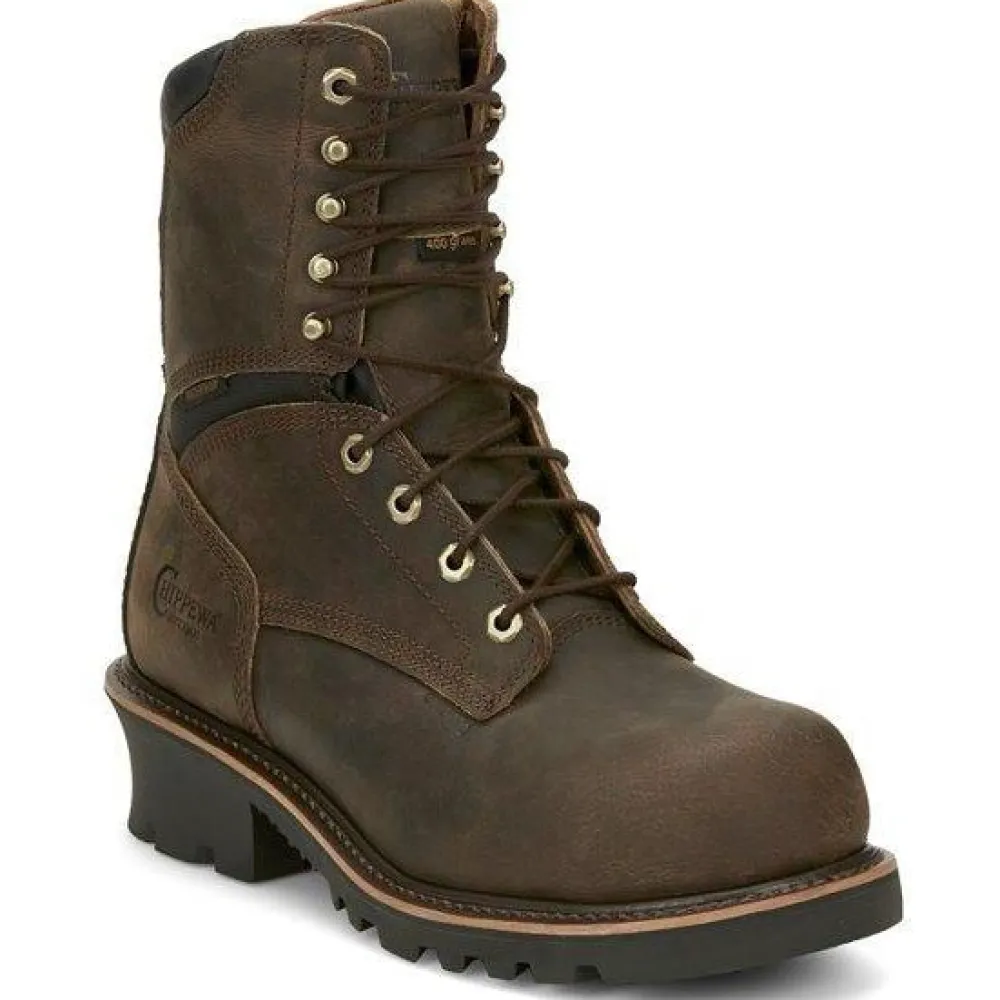 Women Chippewa Men's Sador 9" Comp Toe WP 400G Ins Logger Work Boot - 73233