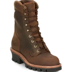 Chippewa Men's Super Dna 9" Plain Toe WP Lace Up Work Boot -- 59406