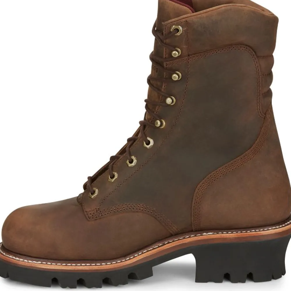Women Chippewa Men's Super Dna 9" Steel Toe WP Lace Up Work Boot -- 59407
