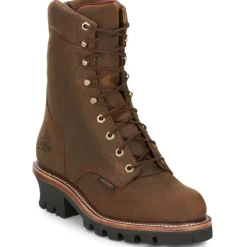 Chippewa Men's Super Dna 9" Plain Toe WP Lace Up Work Boot -- 59408