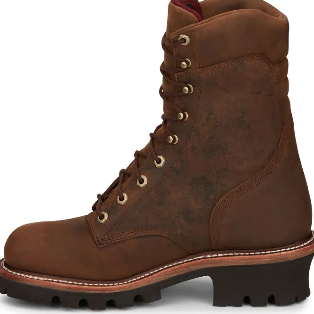 Chippewa Men's Super Dna 9" Plain Toe WP Lace Up Work Boot -- 59408