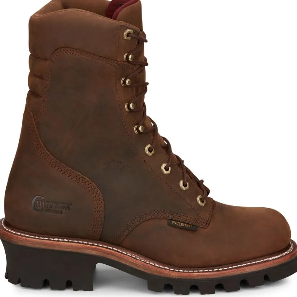 Chippewa Men's Super Dna 9" Plain Toe WP Lace Up Work Boot -- 59408