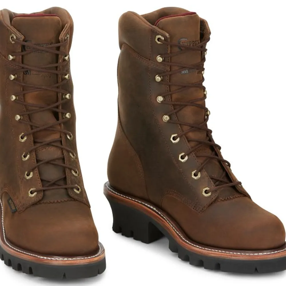 Chippewa Men's Super Dna 9" Plain Toe WP Lace Up Work Boot -- 59408