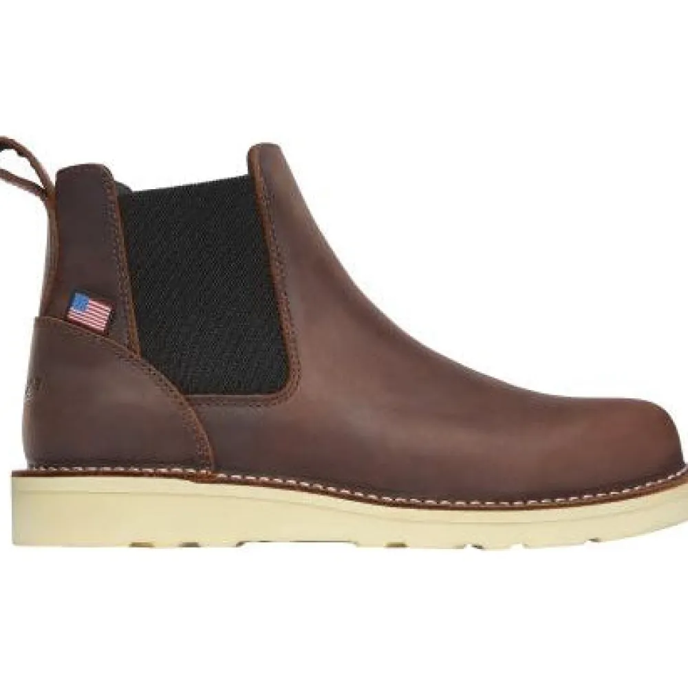 Women Danner Bull Run Chelsea 6 Inch Work Boots - Men's Soft Toe Wedge - 15481