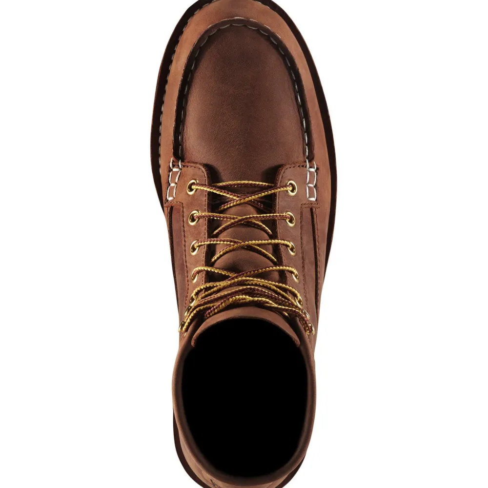 Women Danner Men's Bull Run 6" Moc Toe USA Made Wedge Work Boot - - 15573