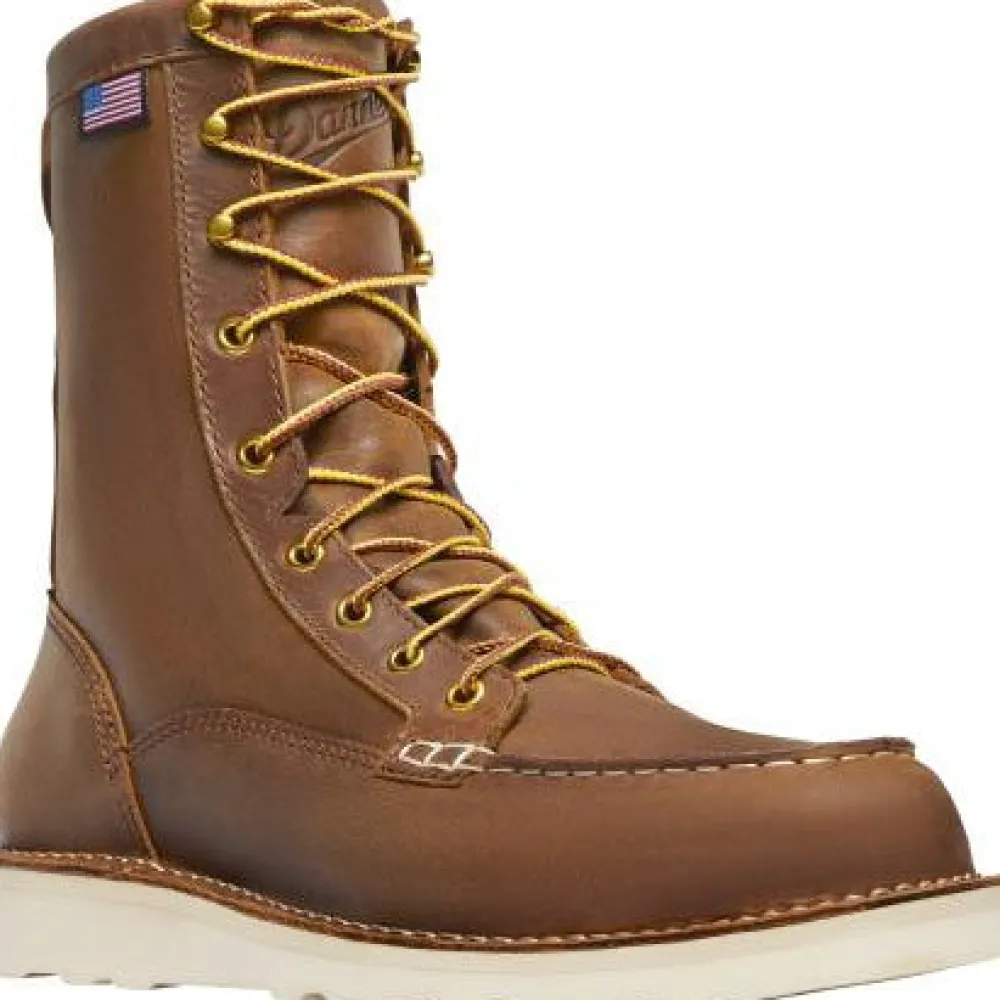 Women Danner Men's Bull Run 8" Steel Toe USA Made Wedge Work Boot - 15542