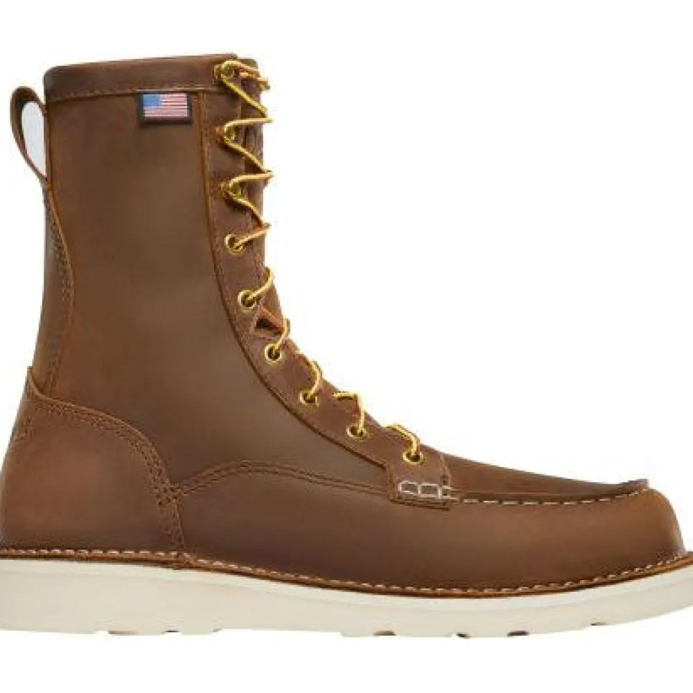 Women Danner Men's Bull Run 8" Steel Toe USA Made Wedge Work Boot - 15542