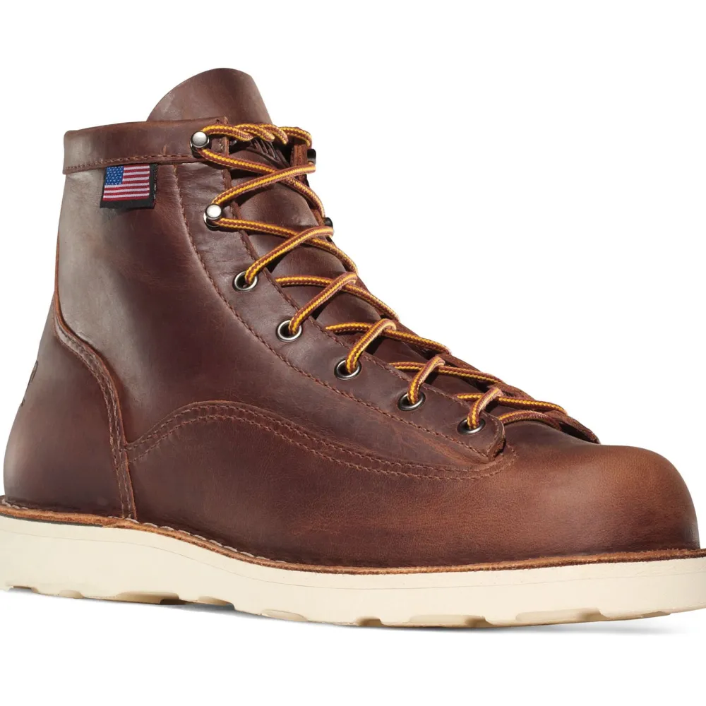 Women Danner Men's Bull Run USA Made 6" Soft Toe Wedge Work Boot - - 15552