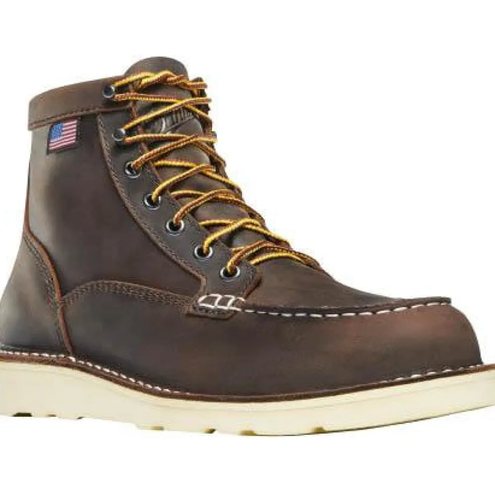 Women Danner Women's Bull Run 6" ST Moc Toe Wedge Work Boot - - 15576