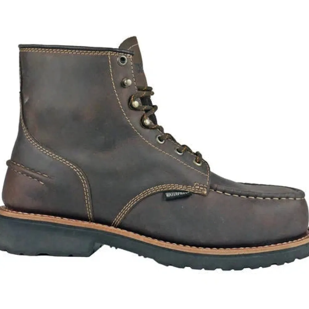 DieHard Men's Monte Composite Toe Waterproof Slip Resistant Work Boot - Brown DH60460
