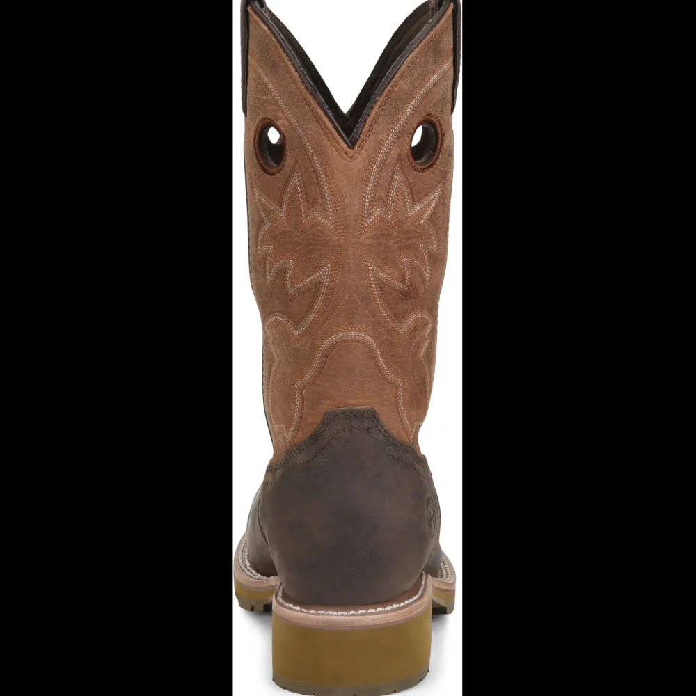 Double H Men's Abner 12" Sqr Toe WP Western Work Boot - - DH4353