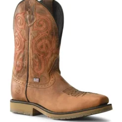 Double H Men's Bertram 11" Steel Toe Slip Resist Work Boot -Brown- DH4560