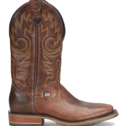 Double H Men's Brantley 12" Square Toe Roper Western Style Boot -Brown- DH4662