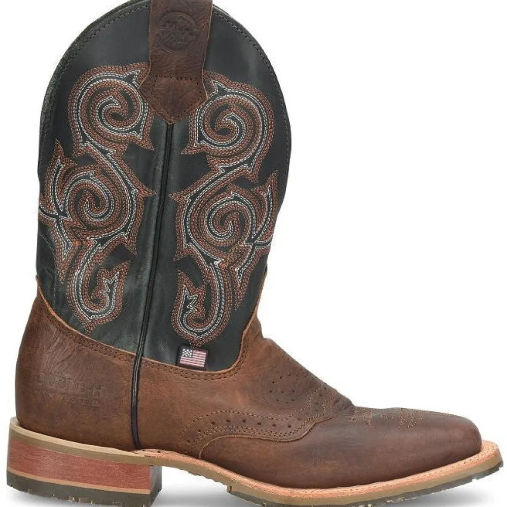 Double H Men's Haywood 11" Square Toe Slip Resist Work Boot -Brown- DH4661