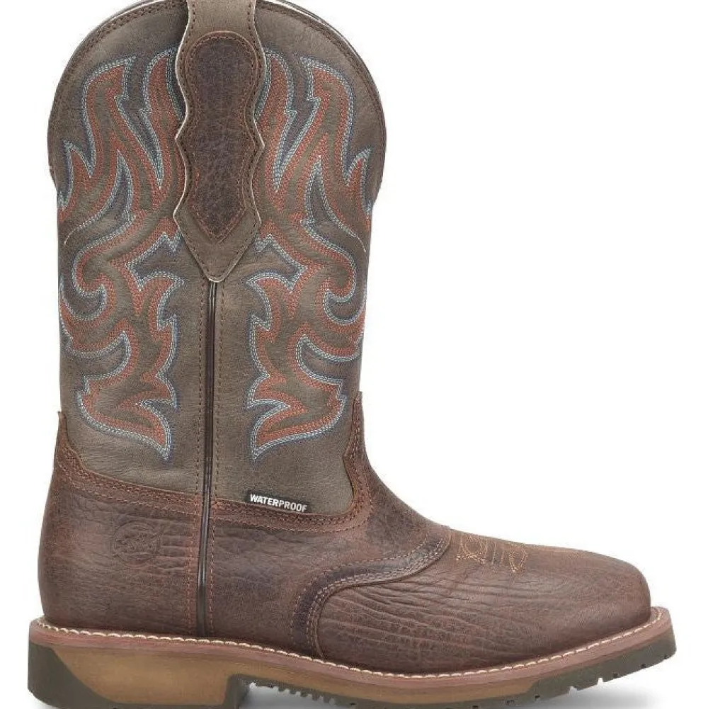 Double H Men's Ironhide 12" Square Toe WP Western Boot -- DH6142