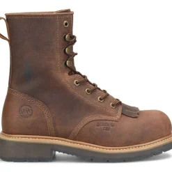 Double H Men's Judge Dice 8" Alloy Toe Lacer Work Boot -Brown- DH4155