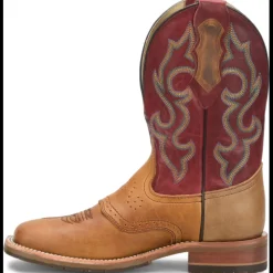 Double H Men's Odie 11" Wide ST Slip Resist Roper Western Work Boot - Red - DH8556